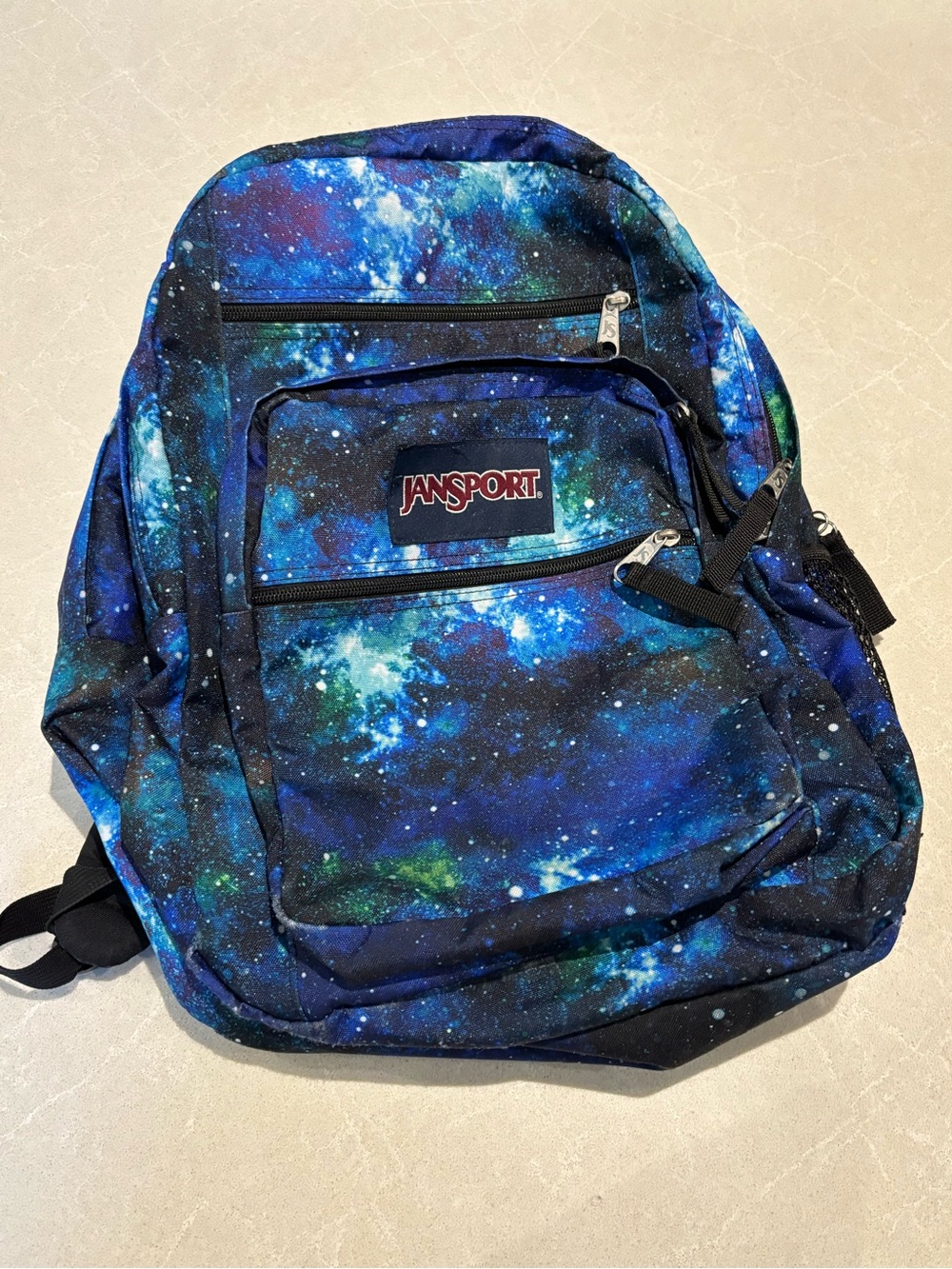 JanSport Galaxy Backpack Cyberspace Print Laptop School Bag 25L FLAWS